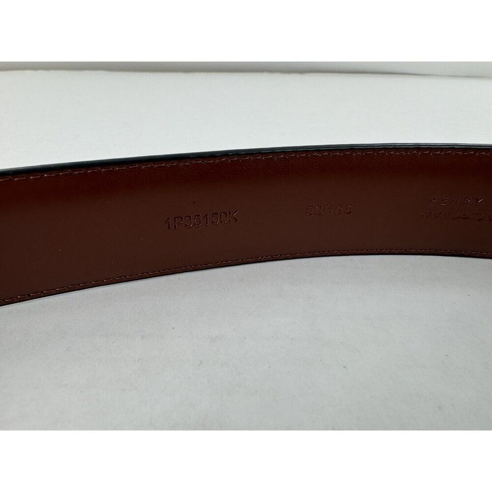 Perry Ellis Belt Bonded Faux Leather Dress Black Mens Sz 50/125 Big And Tall NWT - Picture 4 of 14